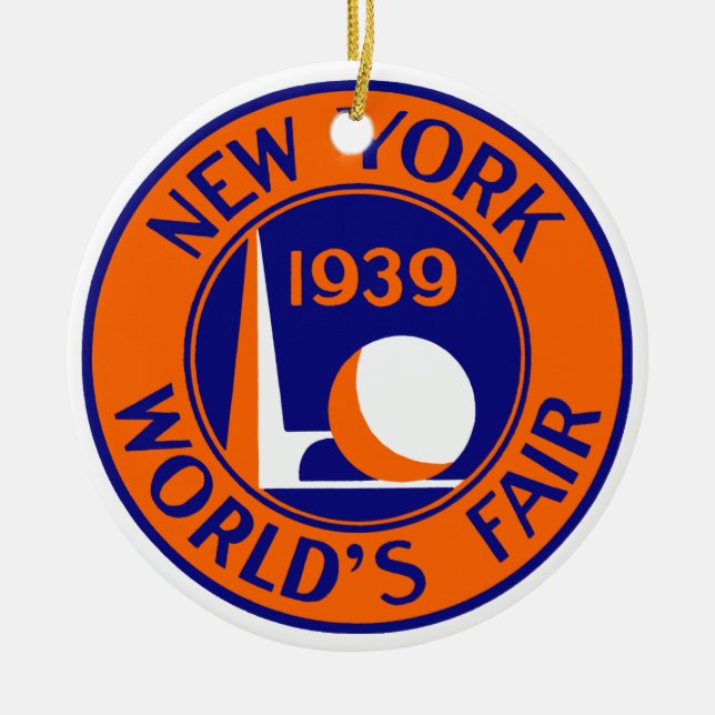 1939 New York World's Fair Ceramic Tree Decoration (Front)
