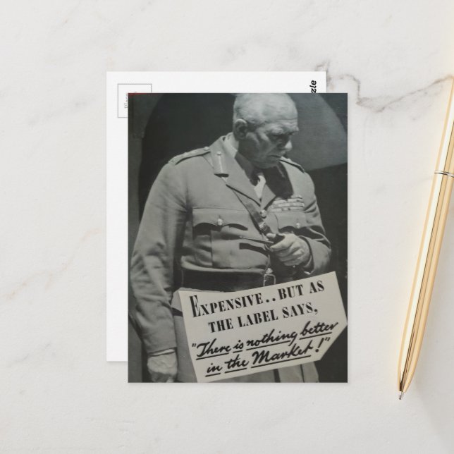 1939 Vintage Expensive Man Collage Postcard (Front/Back In Situ)