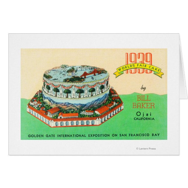 1939 Worlds Fair Cake by Bill Baker in Ojai (Front Horizontal)