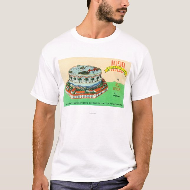 1939 Worlds Fair Cake by Bill Baker in Ojai T-Shirt (Front)