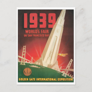 1939 World's Fair San Francisco Bay Postcard
