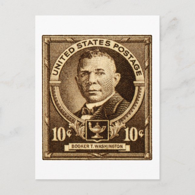 1940 Booker T. Washington Stamp Postcard (Front)