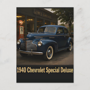 1940 Chevrolet Special Deluxe Vintage Classic Postcard