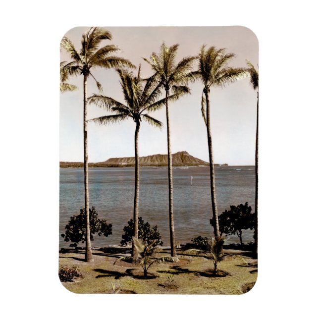 1940 Diamond Head Hawaii Magnet (Vertical)