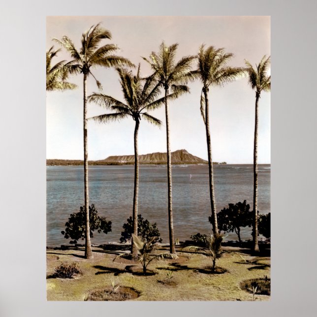 1940 Diamond Head Hawaii Poster (Front)