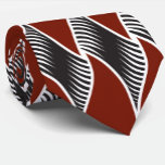 1940 TIE<br><div class="desc">Fluid,  elongated shapes in classic cinnamon-brown connect with graphic back and white waves in this bold 1940s-inspired tie. A stand-out design for the man of style and confidence. Affordable vintage-inspired design.</div>