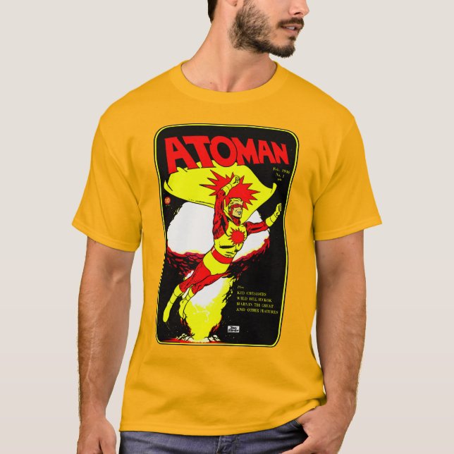 1940's ATOMAN Retro Comics T-Shirt (Front)