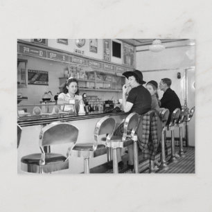 1940s Burger Joint Postcard