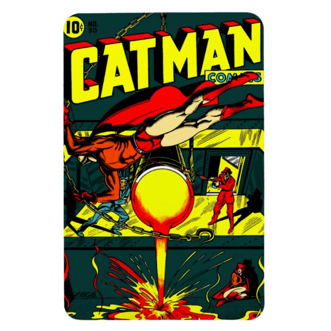 1940's Cat-Man Comics Flexible Magnet (Vertical)