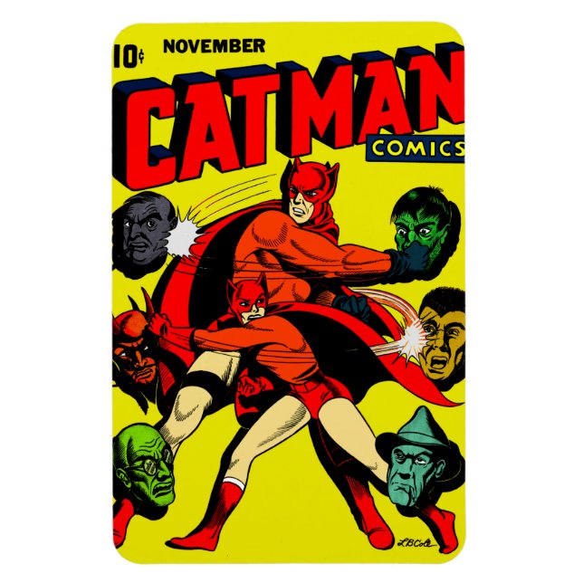 1940's CAT-MAN Comics Flexible Magnet (Vertical)