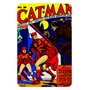 1940's Cat-Man Comics Magnet
