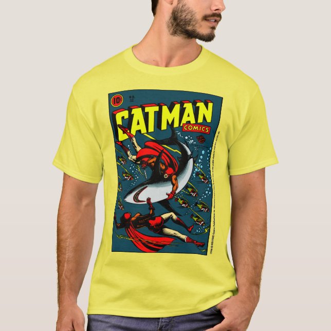 1940's CAT-MAN Comics T-Shirt (Front)