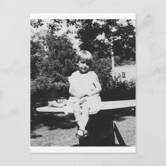 1940's Child Sitting Postcard