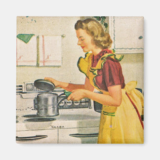 1940s Cooking Housewife Magnet