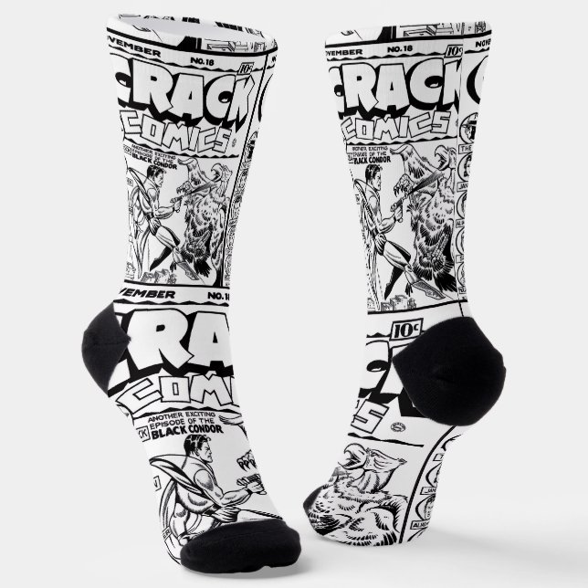 1940's CRACK Comics Socks (Angled)