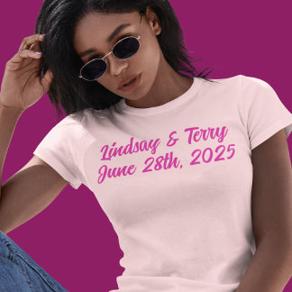 1940's Exotic Magenta Bridesmaids' T-Shirt