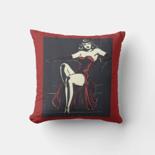 1940s femme fatale cushion