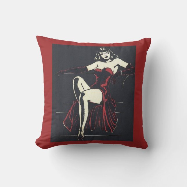1940s femme fatale cushion (Front)