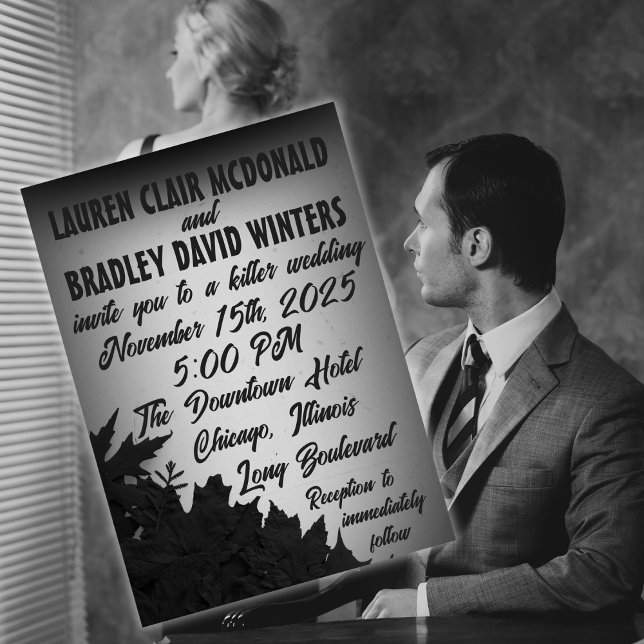 1940's Film Noir Wedding Invitation (Creator Uploaded)