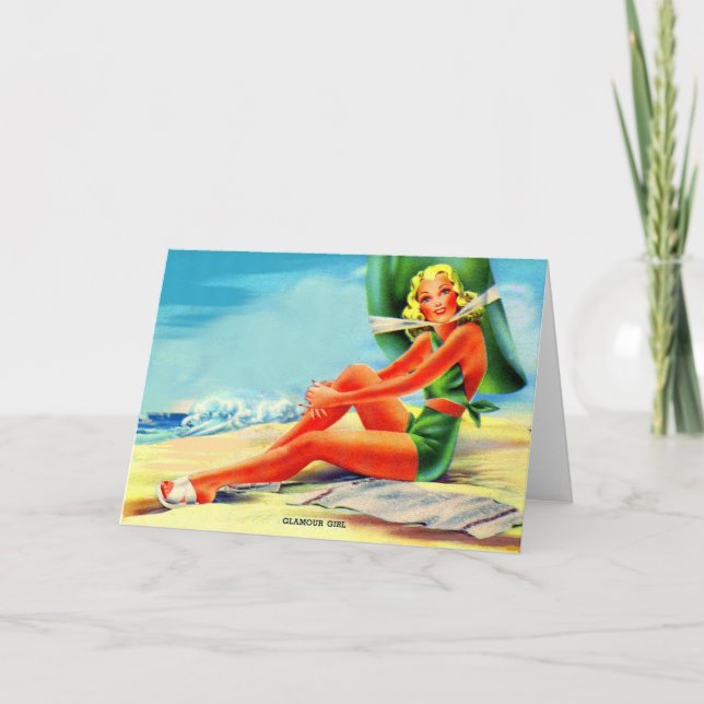 1940s glamour girl card (Front)