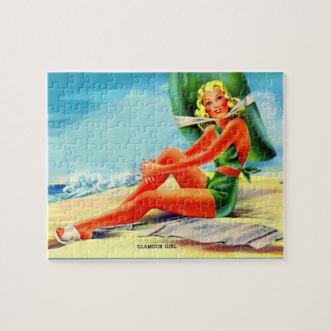 1940s glamour girl jigsaw puzzle (Horizontal)