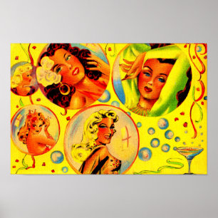 1940s glamour girls poster