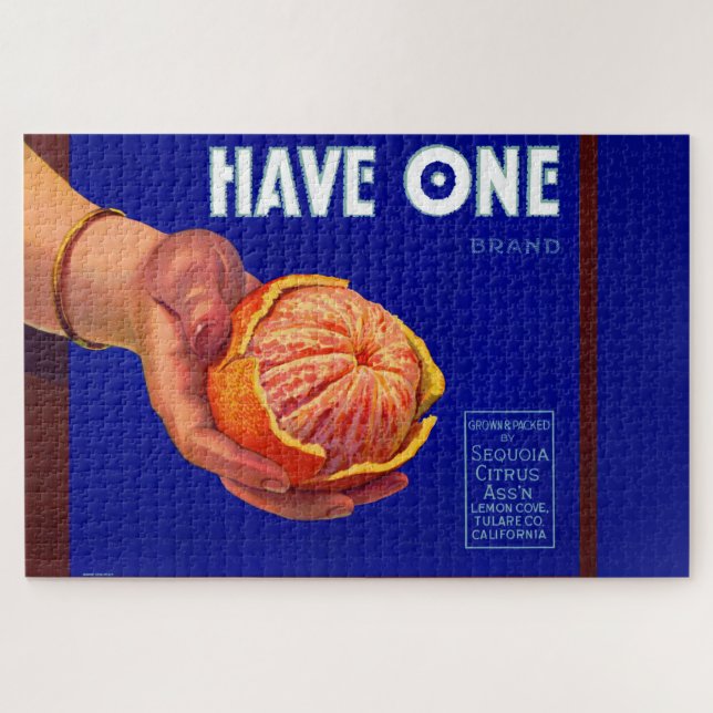 1940s Have One orange crate label Jigsaw Puzzle (Horizontal)