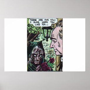 1940s Horror vintage comics for comic book lovers Poster