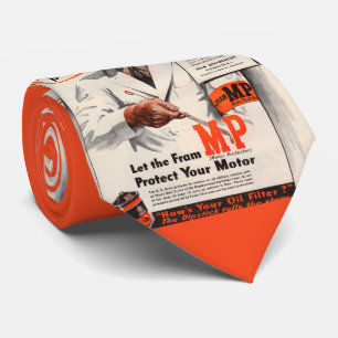 1940s Keep Your Car Running for Victory print Tie