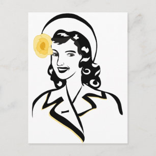 1940's Lady Postcard