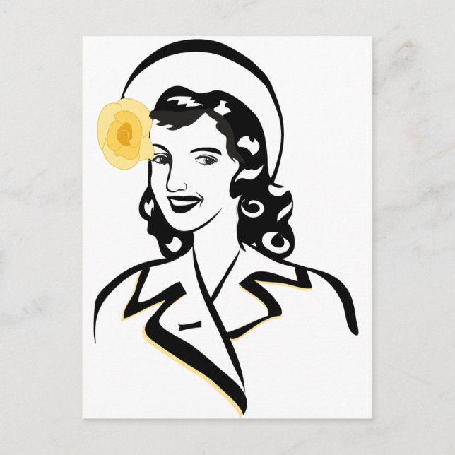 1940's Lady Postcard (Front)