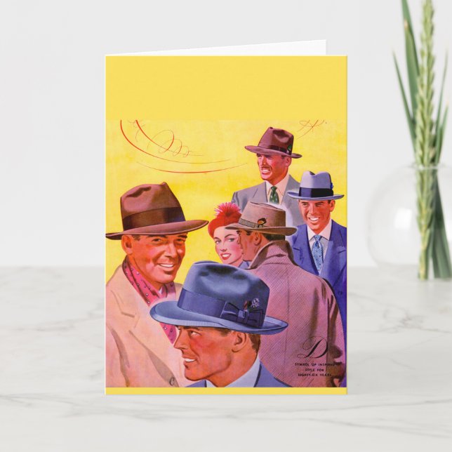 1940s men in hats card (Front)