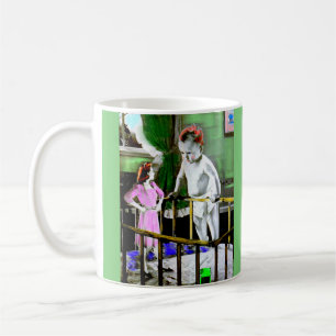 1940s mother and her giant baby coffee mug