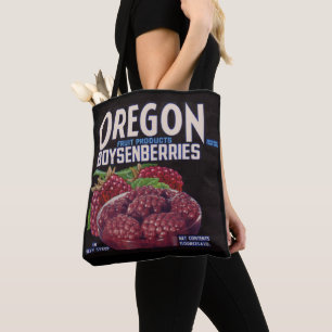 1940s Oregon Boysenberries can label print Tote Bag