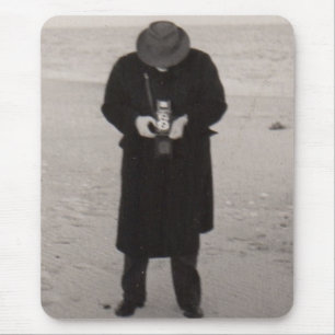 1940s photographer on the beach mouse pad