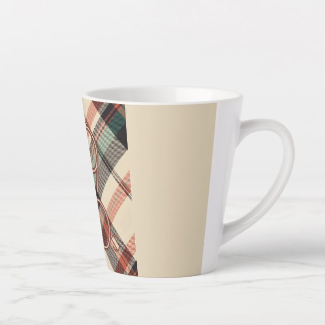 1940s Plaid Latte Mug (Right)