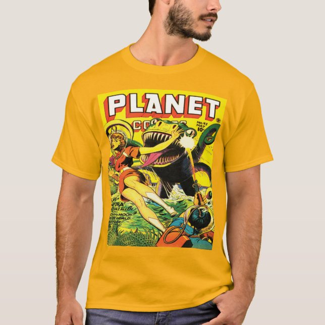 1940's PLANET COMICS SCI FI T-Shirt (Front)