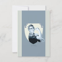 1940s retro patriotic woman RSVP card