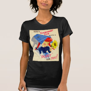 1940s Sunbonnet Sue Has a Posy for  You T-Shirt