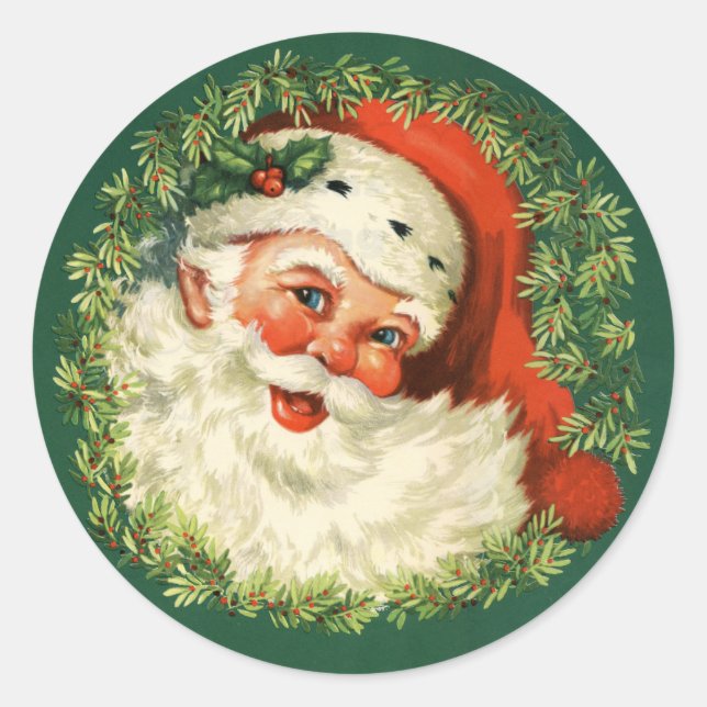 1940s Vintage Santa Claus Stickers (Front)