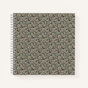 1940s Wartime Floral Sprig Vintage Pattern Notebook