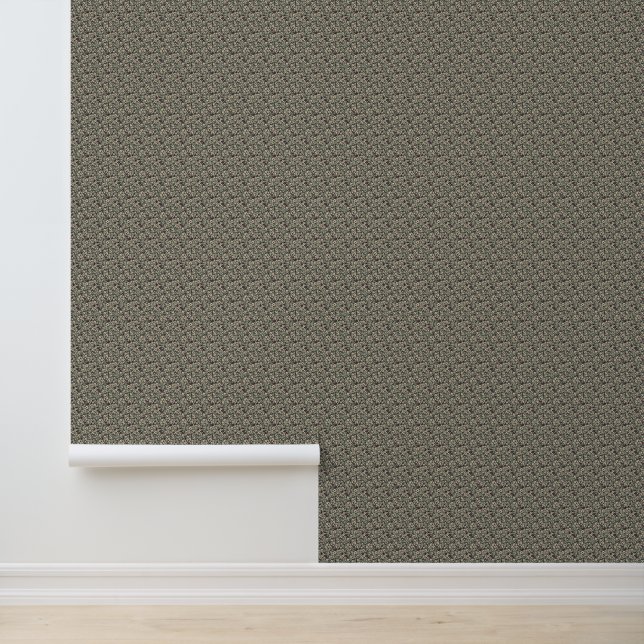 1940s Wartime Floral Sprig Vintage Pattern Wallpaper (Application)