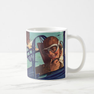 1940s WWII dogfight in the air Coffee Mug