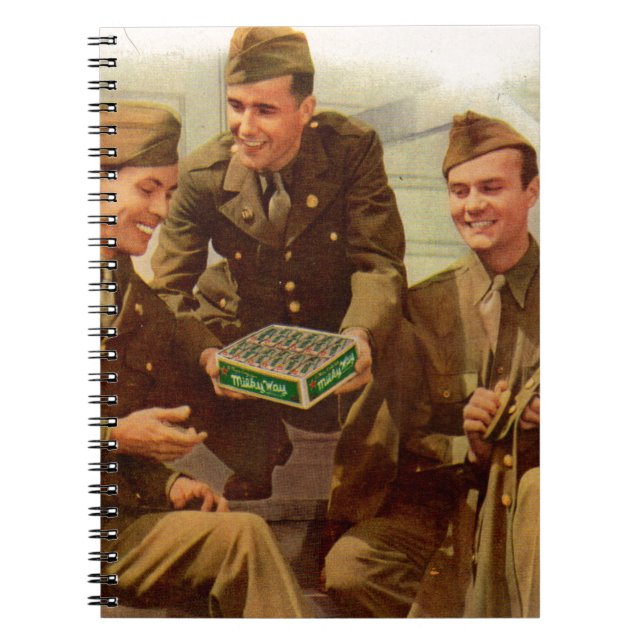 1940s WWII solders with candy from home Notebook (Front)