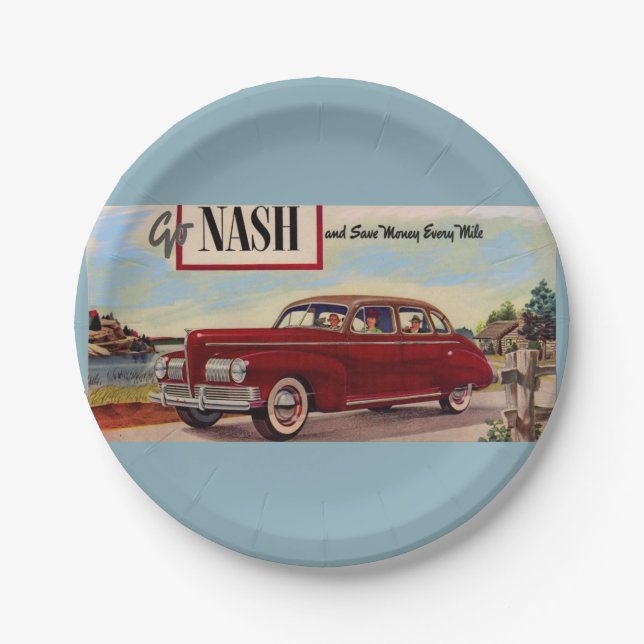 1941 Nash automobile ad Paper Plate (Front)