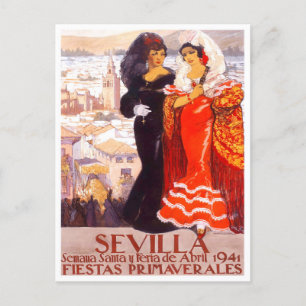 1941 Seville Spain vintage travel Postcard