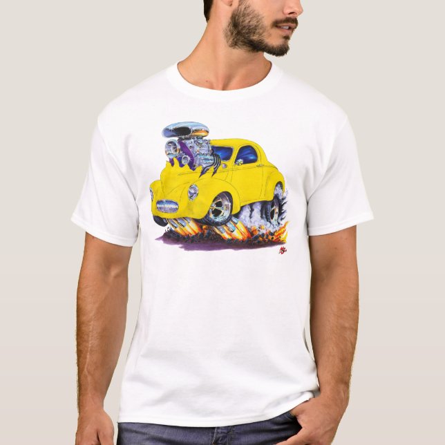 1941 Willys Yellow Car T-Shirt (Front)