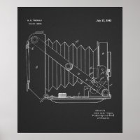 1943 Folding Camera Patent Art Drawing Print