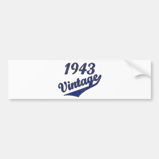 1943 Vintage Bumper Sticker (Front)
