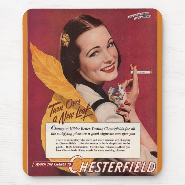 1944 cigarette ad for Chesterfield Mouse Pad (Front)